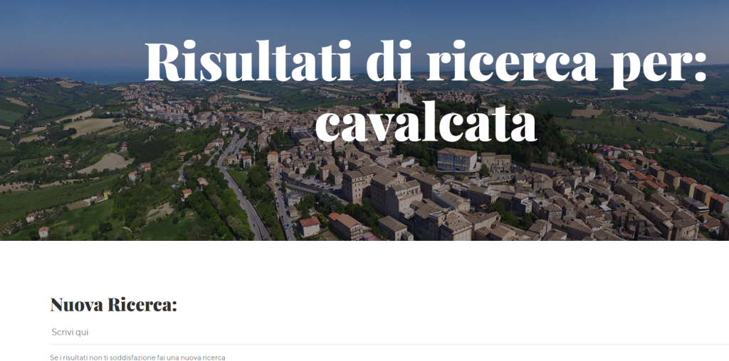 sito visit fermo ricerca vuota per il programma della Cavalcata 